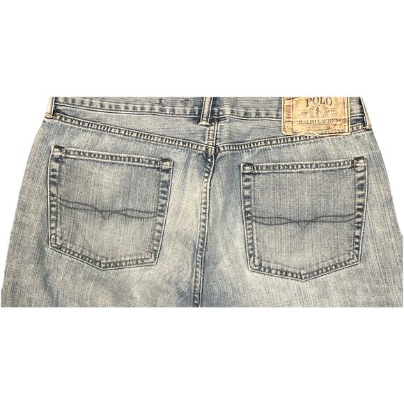 Polo Ralph Lauren Jeans Mens Size 34X32 Blue Classic Straight Leg Light Wash - Picture 1 of 9
